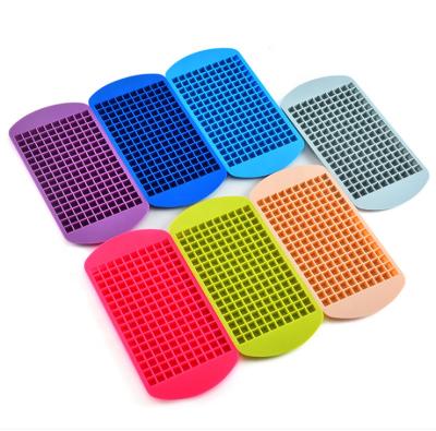 China Newest Viable Food Grade Silicone Ice Cube Tray Mini Silicone Ice Cube Mold With 160 Cavity for sale