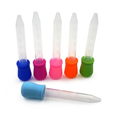 China Fashion 5ML child medicine device silicone pipette liquid and plastic pp baby medicine conductor for sale