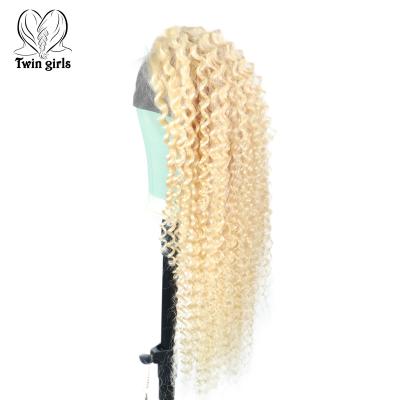 China Wholesale 100% Raw Deep Wave HD Cuticle Aligned Hair Lace Front Human Hair Deep Wave 613 Blonde 13x4 Frontal Wigs for sale