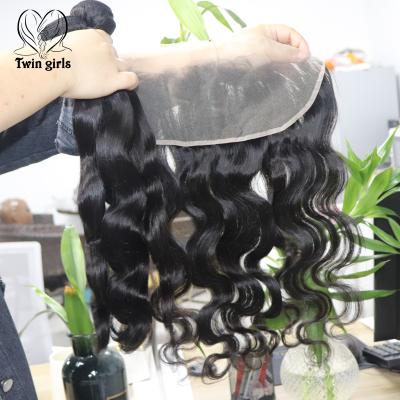 China 100% Hair Water Wave Lace Frontal Closure Hair Extension Cuticle Aligned Unprocessed Transparent Swiss Lace Body Wave 13*4 Lace Frontal Hair Closure for sale