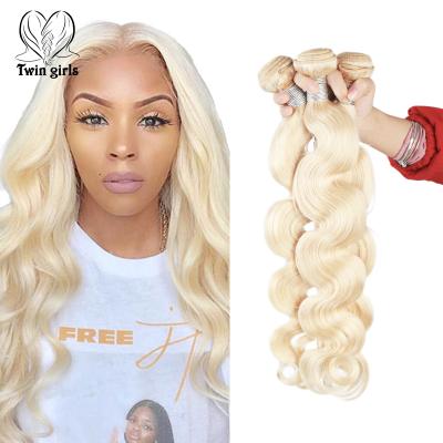 China 613 Hot Selling Body Wave One Dispenser Cuticle Aligned 100% Brazilian Raw Hair Blonde Color Body Wave for sale