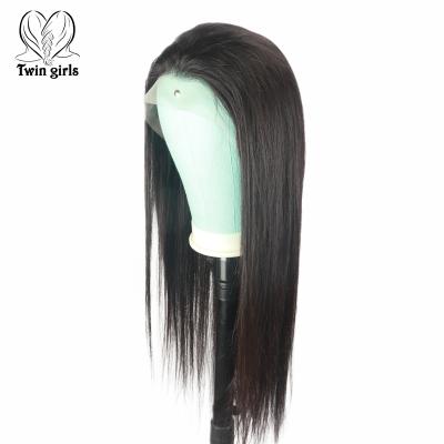 China 100% Virgin Brazilian Raw Silky Straight Mink Human Hair Lace Wigs Low Price Woman Wig 13*4 HD High Quality Swiss Silky Straight Lace Wig for sale