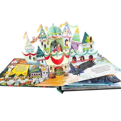 China paper & New Amazing English Cardboard Story Book Printing Kids Pop Up Coloring Book Full Printing Custom Service for sale