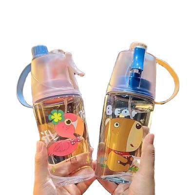 China Sustainable Cooling Spray Water Cup Sports Children Men And Women Student Portable Water Bottle Sprayable Cup for sale