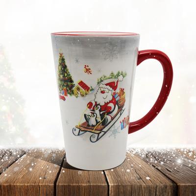 China Viable Tableware 530ml Ceramic Christmas Mug Ceramic Beer Mug for sale