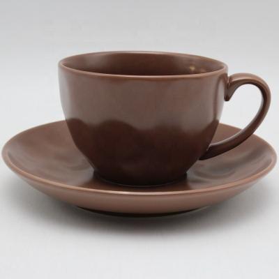 China Viable Custom Design Porcelain Ceramic Tea Cup And Saucer Set for sale