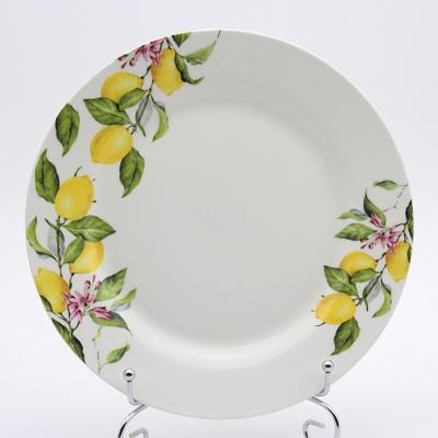 China 2022 Hot Selling Lemon Traditional Design 10 Inches Wholesale Ceramic Dish Dishes And Plates for sale