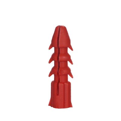 China Installation Plastic Concrete Expansion Anchors Wall Plugs Red Color 10mm Plastic Wall Plug for sale