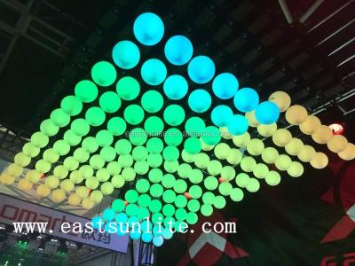 China New China orbisfly technology LED system dmx winch kinetic light color changing led ball ES-L28 for sale