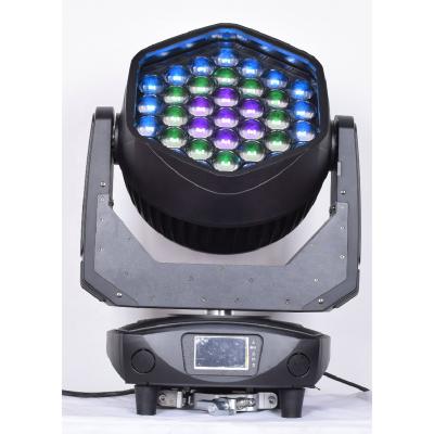 China Integrated Clamps Folding Stage Lighting 37X15W 4in1 RGBW Pixel Ring Control Led Wash Zoom 600W Moving Head for sale