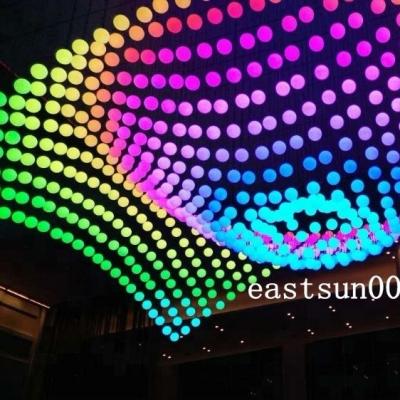 China Hotel LED DMX Magic Ball Winch RGB Elevator Machine Kinetic Colorful Wedding Dance Hotel Stage Show Lights for sale