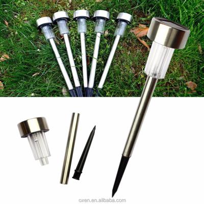 China Square White Color Plastic Waterproof Garden Stake LED Garden Park Solar Lawn Light for sale