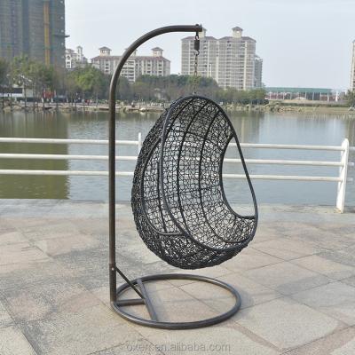 China Eco-friendly Rattan Garden Patio Furniture Hammock Wicker Hanging Egg Shaped Outdoor Double Swing Chair for sale