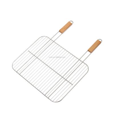 China Easily Cleaned Rectangular Stainless Steel Basket Grill Grilling Net for sale