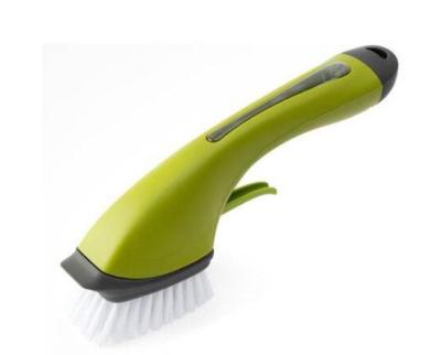 China Sustainable Kitchen Cleaning Long Handle Liquid Cleaning Brush Tile Sink Gap Cleaning Brush for sale