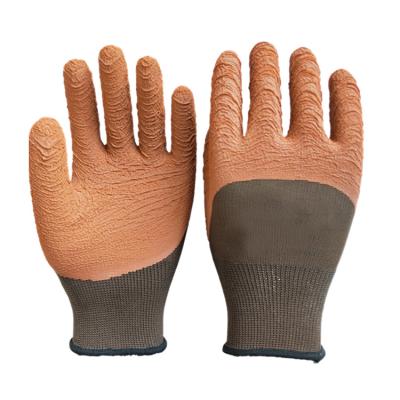 China Construction Working Safety Leather Latex Cotton Hand Gloves for sale