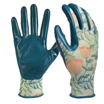 China Construction Manufacturers Promote Low Price Cotton Nitrile Working Gloves for sale