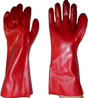 China Construction Cheapest Price Popular Durable Work Palm Coated PVC Gloves , Oil Resistant PVC Gloves for sale