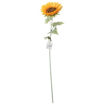 China High Quality Single Head Silk Artificial Sunflower Flores Artificiales For Wedding Hall Decorations for sale