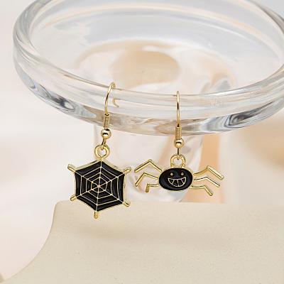 China New Halloween Personality Halloween Spider Earrings And Cobweb Pendant Female Earings for sale