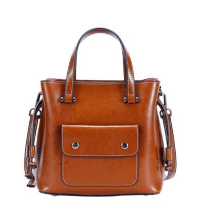 China Tote Fashion Genuine Leather 23*20*12cm Luxe Dame Bags Te koop