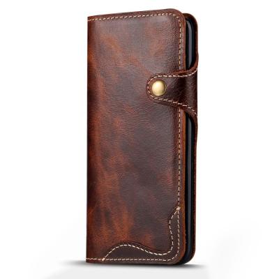 China Classic Genunine Leather OEM ISO9001 Wallet Phone Case for sale