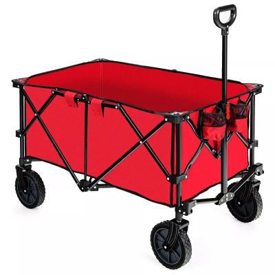 China Easy Folding Customized Cheap  Garden Camp Trolley Beach Cart Collapsible Folding Utility Hand Carts Trolley Folding Wagon Cart for sale