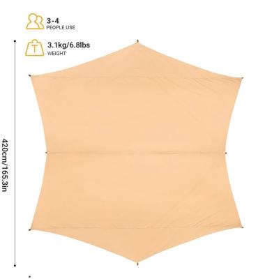 China UV-resistant Cheapest Custom Logo 10x10ft Hammock Rain FlyTarp Waterproof Camping Tent Cover Multifunctional Sunshade Shelter Canopy For Camp for sale