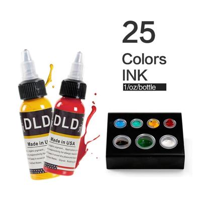 China DLD 15ml/Bottle 25 Colors Tattoo Ink For Body Art Professional Permanent Micropigmentation Pigment Tattoo Ink Set Supplies zu verkaufen