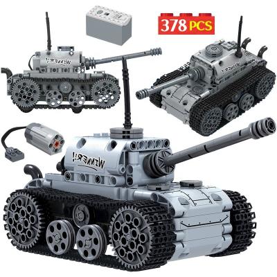 China City Military Electric Motor Tank Building Blocks Tank Track Army Soldier Figure Bricks Education Toys For Boys zu verkaufen