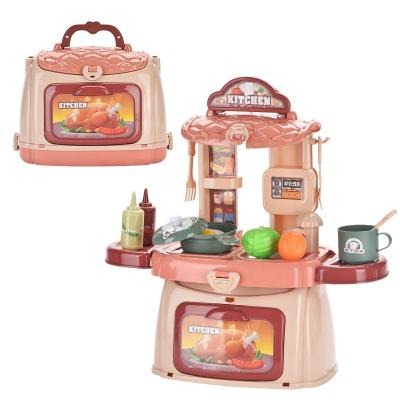 China Pretend Play Hot Selling Children Cooking Game set kids Preschool Kitchen toys for girls in handbag Te koop