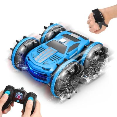 중국 2in1 RC Car 2.4GHz Remote Control Boat Waterproof Radio Controlled Stunt Car 4WD Vehicle All Terrain Beach Pool Toys for Boys 판매용