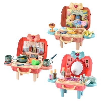 China Funny Pretend Play children table set preschool Cooking Game plastic kitchen toys for girls zu verkaufen