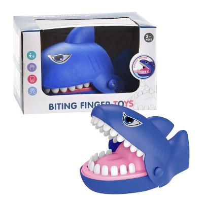 China Hot Sale Mouth Dentist Bite Finger toy funny soft teeth shark toy Party Spoof Interactive Table Games for sale