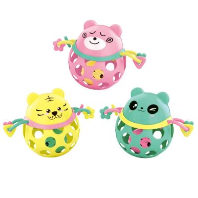 China 2022 Wholesale gift plastic cute cartoon animals soft rattle baby hand zu verkaufen