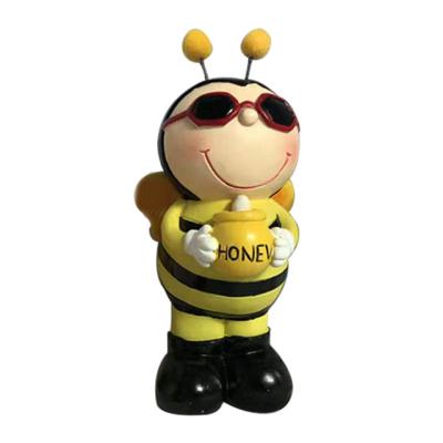 China Custom Quicksand Bottle Bee Gift Honey Bee Piggy Bank Europe Decorative Home Decoration for sale