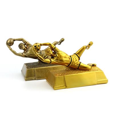 China Europe Customized Soccer Trophy Sports Event Goalkeeper Trophy Award Souvenir Ornaments for sale