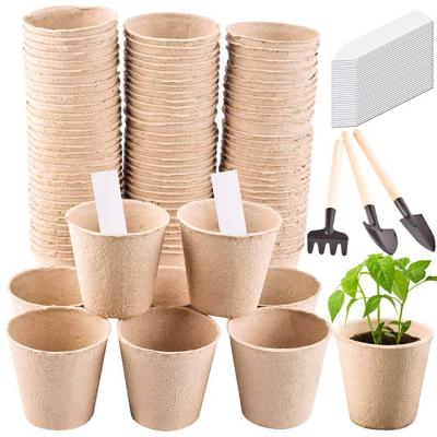 China Hot Sale Modern 3.15 Inch Sowing Seedling Cup Garden Plants Nursery Paper Pots Biodegradable Peat Cups for sale