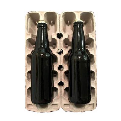 China Eco-friendly Recycled 2 Holes Paper Plug Packaging Wine Pulp Materials Cheap Packaging Pulp Packaging for sale