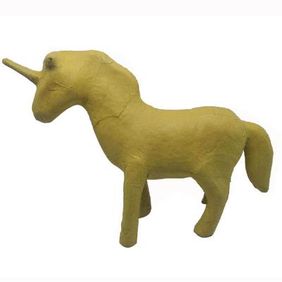 China Europe Factory Price Pulp 3D Unicorn Animals Paper Kids DIY Painted Cute Crafts Business Gifts China Suppliers for sale