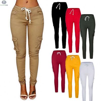 China Hot sale fashion QUICK DRY leggings for women 2021 drawstring Legging waist cargo pants the top casual women pants for sale