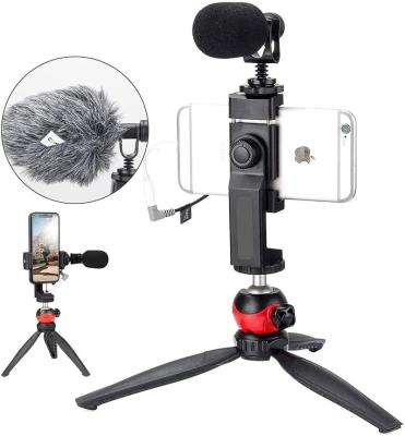 China Perfect Sound Microphone for iPhone with Tripod, Recording Device with Videomic External Shotgun MIC and Stand for Android Vlog Phone for sale