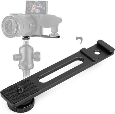 China Dual Tripod Bracket Mount Shoe Bar Mount Shoe Stable Hot Cold Instant Extension Bracket Dual Mount For Camera for sale