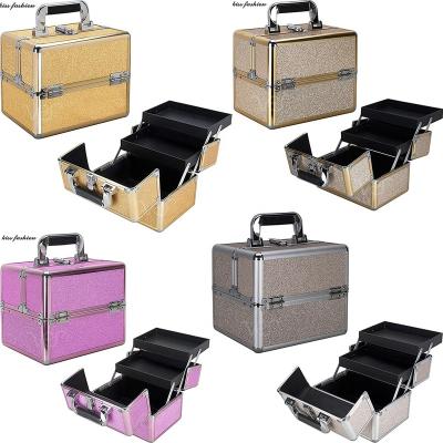 China NATIONAL 2 Tiers Expandable Trays Makeup Train Cosmetic Case Organizer for sale