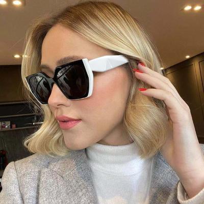 China New Style Hot Single Color Sun Glasses Double Sided Temple Square Personality China Manufacturer Stylish Sun Shade Glasses for sale