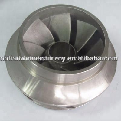 China Water pump 304 stainless steel impeller, precision casting parts, silica sol casting process for sale