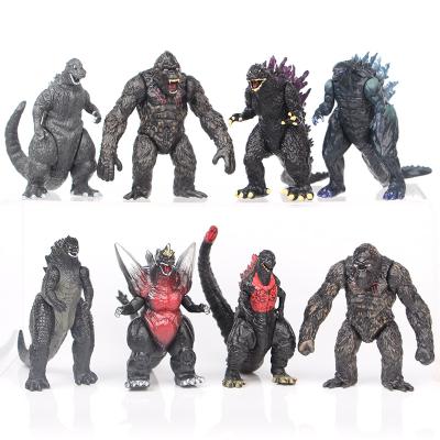 China Cartoon Toy Decoration Collection Toys 8pcs Model Mini Toy Dolls Kids Godzilla Monster Figure Toy for sale