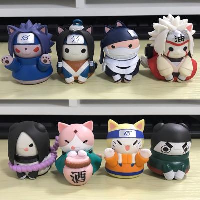 China Cartoon Cat Series Anime Figure Toy Decorations Anime Figure Toy New Style Desktop Car Action Number Toy Set for sale