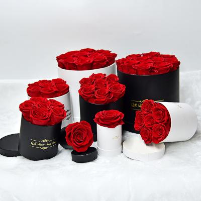 China Wholesale Eternal Stabilized Flower Box Dried Roses Flowers Real Dried Flowers Bouquet for sale