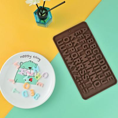 China Viable Reusable Silicone Mold Cute Cartoon Alphabet Candy Chocolate Silicone Mold for sale